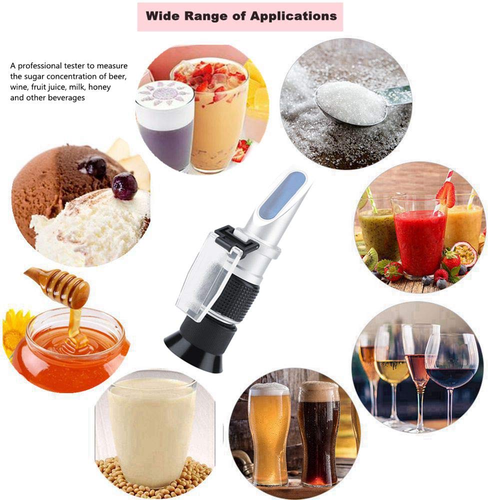 Rifrattometro Professionale Per Zucchero Brix - Misuratore Portatile Per Alimenti E Bevande - Foto 7