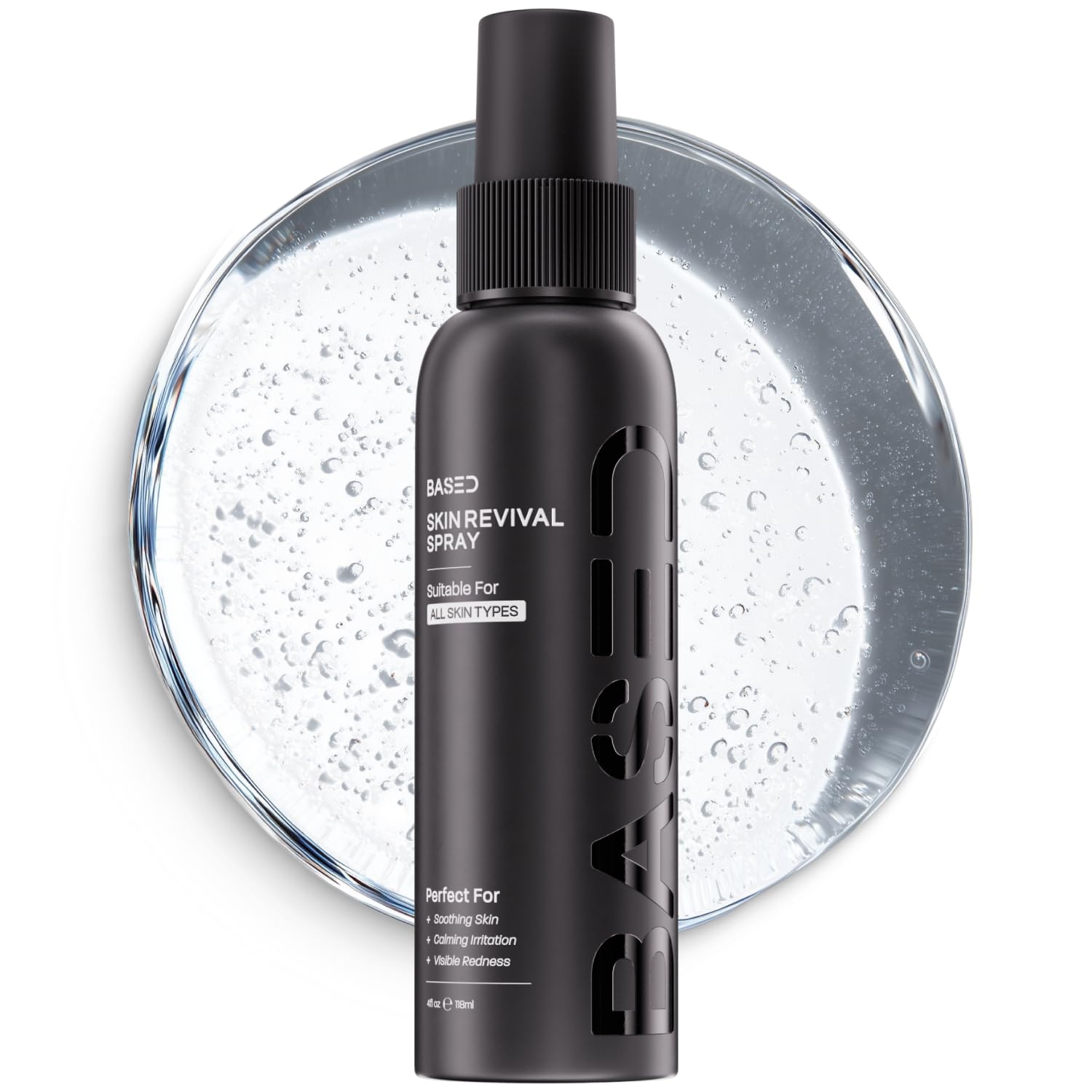 BASED Skin Revival Spray - Hypochlorous Acid Face Mist, Supports Clearer-Looking Skin, Helps Calm Redness, Soothes Irritation (4 Fl Oz, Pack of 1)