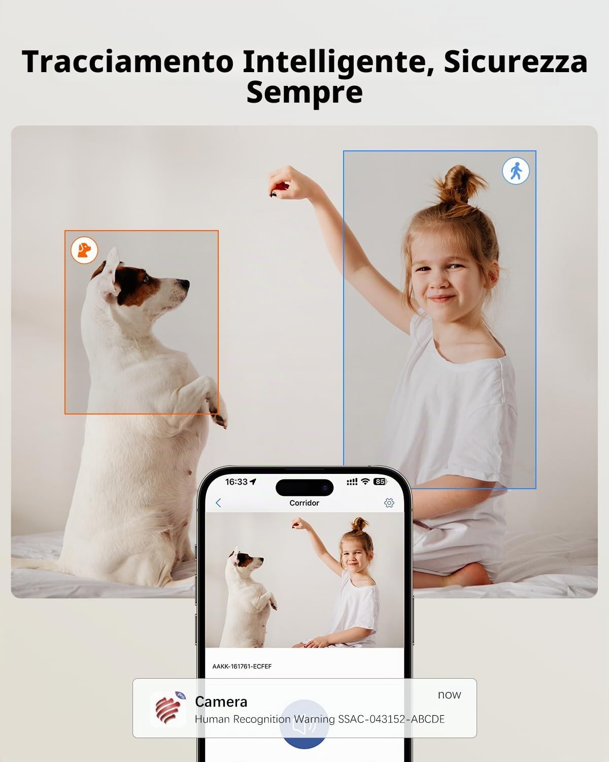 Ctronics 2.5K 4G Telecamera Interno con SIM, Auto Tracking