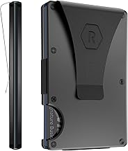 Ridge Wallet for Men - Slim Minimalist Compact Wallet and Card Holder, RFID Protected Front Pocket Wallets for Men with Integrated Money Clip (Gunmetal Titanium)