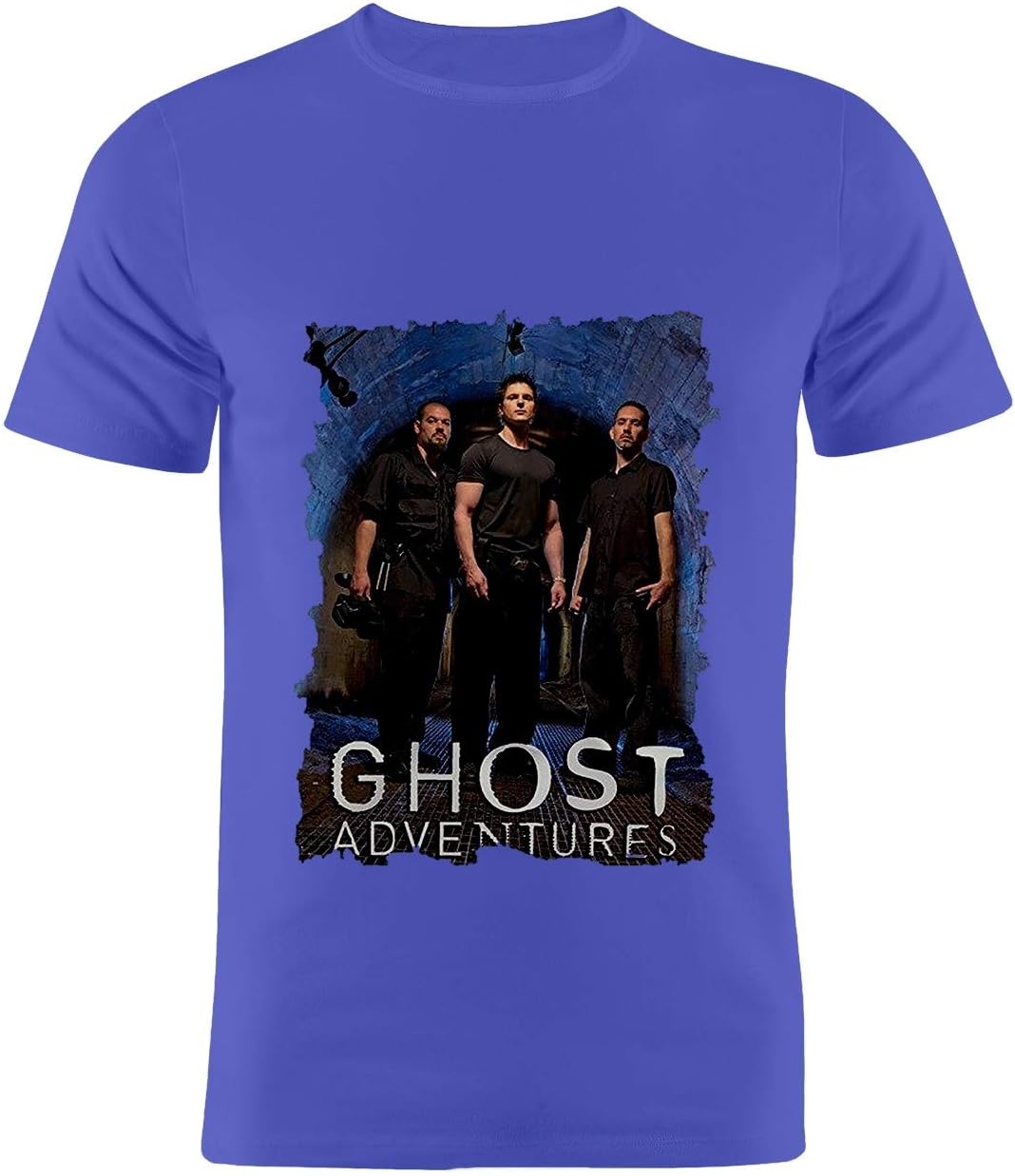 Komoo Ghost Adventures TV T Shirts for Men Funny Round Neck Blue