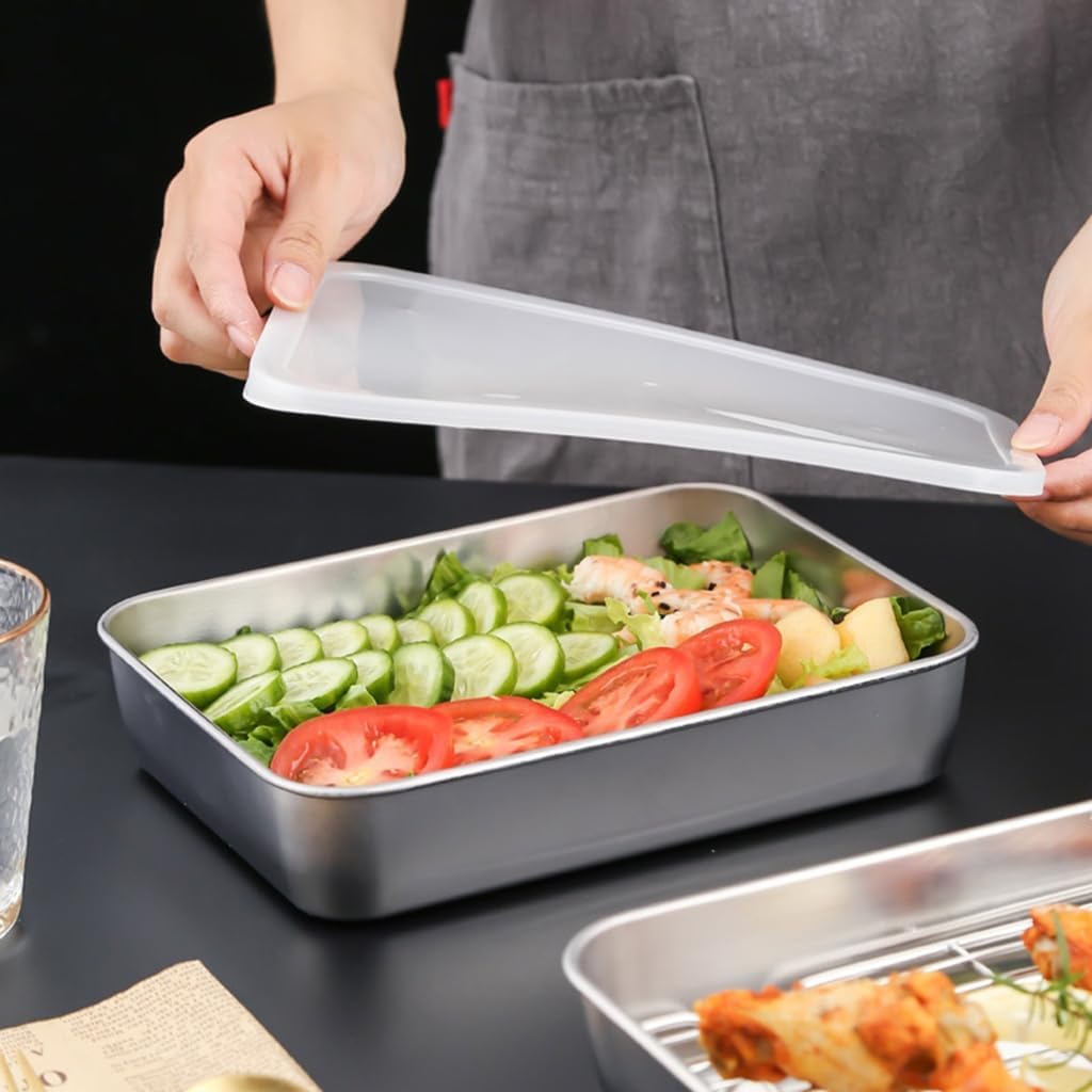 Professional Stainless Steel Baking Pan And Rack For Enhances Heat Distribution Large Capacity Perfect For Entertaining