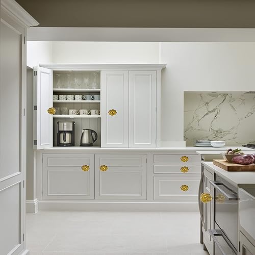 Miniatura 4 de Wildly Chic - Manija de cerámica con estampado de leopardo, pomos de cerámica con forma de calabaza para decoración de puerta para cajones de