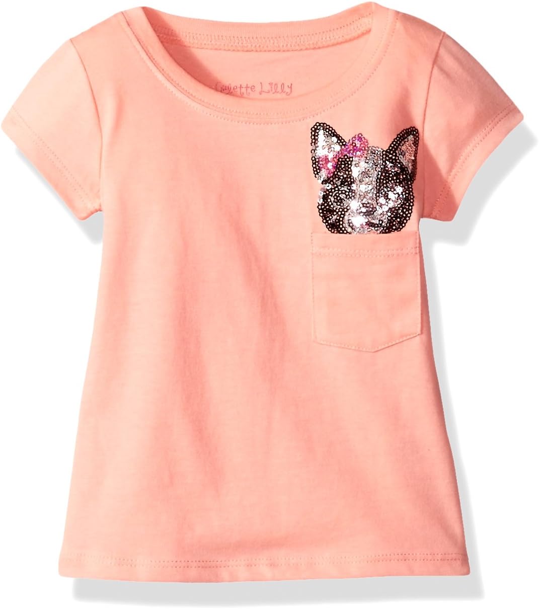 Colette Lilly Girls Short Sleee Sequin Tee