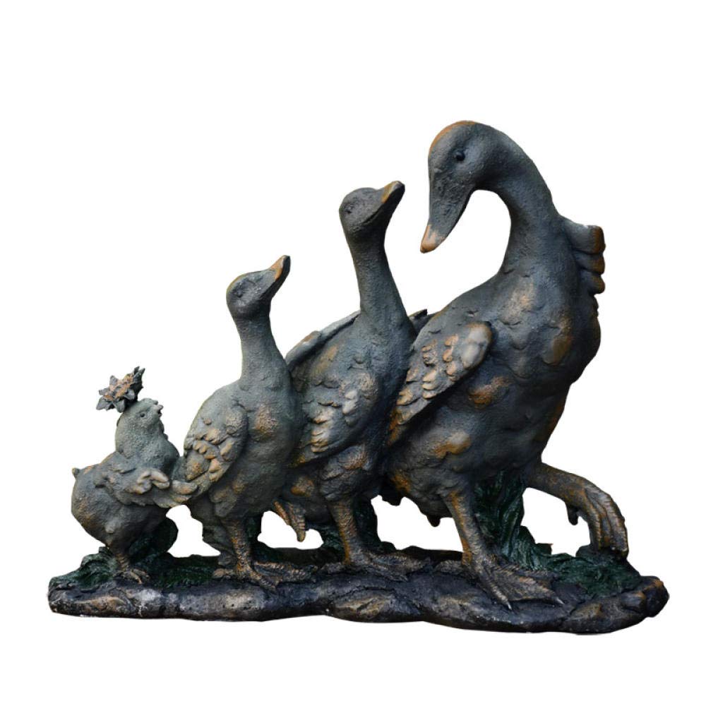 Figurines statue décoration canard résine pour égayer un jardin trop vide