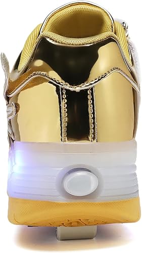 Miniatura 8 de LED Roller Skate Shoes for Kids Boys Girls Light Up Roller Sneakers with Detachable Wheels Rechargeable Flashing Wheeled Shoes