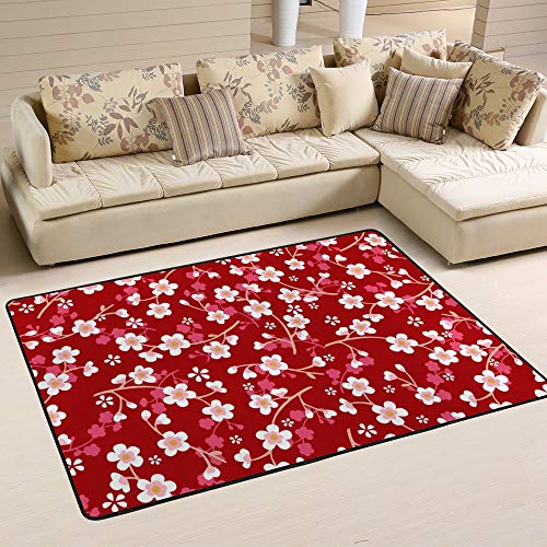 Tapis cherry blossom Ruchen en velours corail haut de gamme - 6