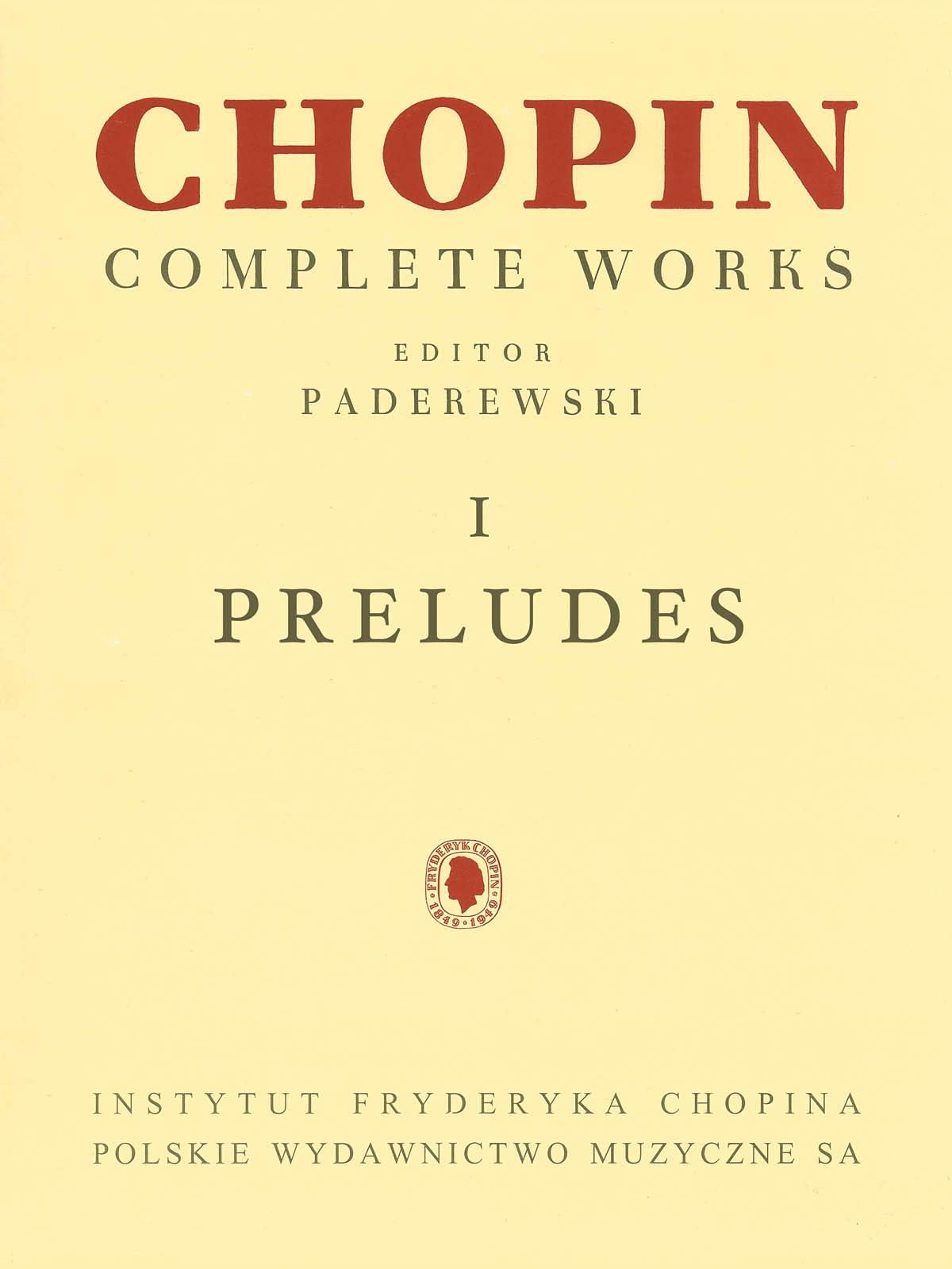 Preludes: Chopin Complete Works Vol. I