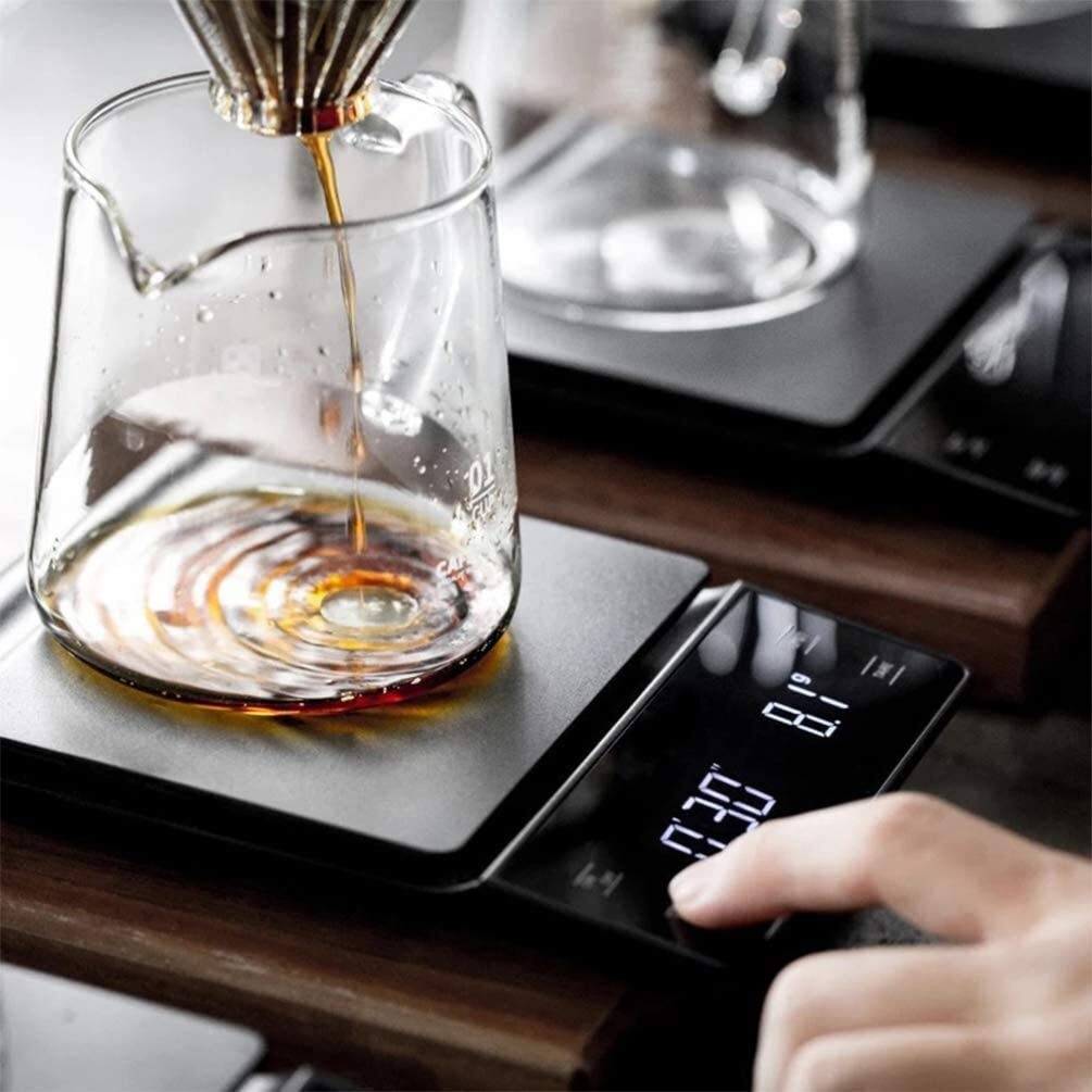 3Kg/0.1G Kitchen Digital Scales Accuracy Electronic Coffee Food Scale Jewelry Scales with Timer for Kitchen Coffee Home Without Battery