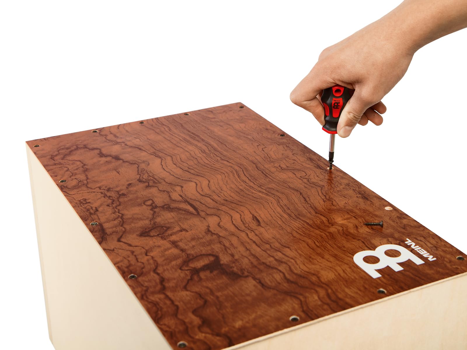 Meinl Percussion Deluxe Cajon Kit - Drum Box Grande Fai da Te - Include arnesi - Superficie di Suono in Radica (DMYO-CAJ-BU)