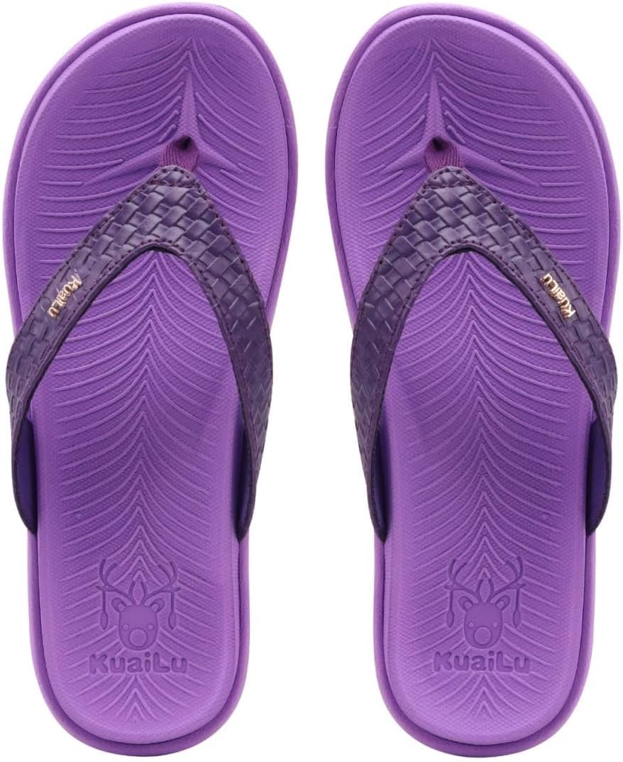 KuaiLu Womens Flip Flops Ladies Yoga Mat Comfortable Walking Thong Sandals With Plantar Fasciitis Arch Support Slip On Indoor Outdoor For Summer - Image 9