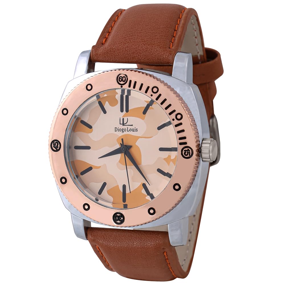 Diogo Louis E10 Orange Wrist Watch with Leather Strap (B0D37NQKL6) Amazon Price History, Amazon Price Tracker
