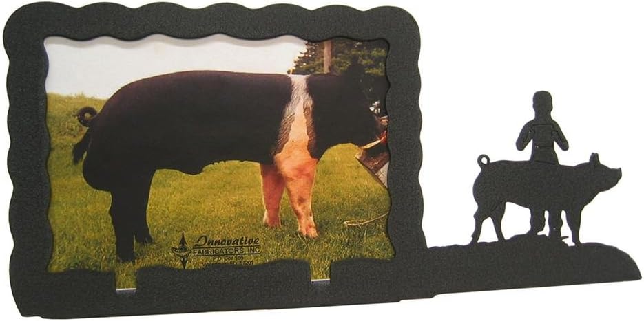 Innovative Fabricators, Inc. American Steel Farm & Ranch Picture Frame, Girl Feeding Horse, 8x10 Portrait, MADE IN USA