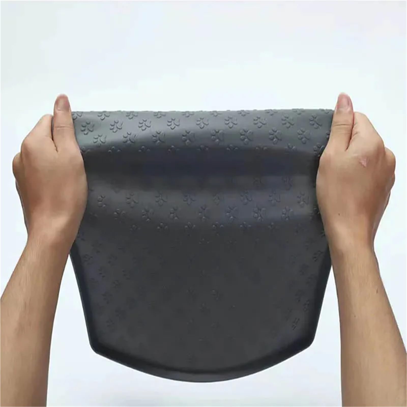 Futtermatten für Haustiere Silikonmaterial, Hundetrinkwasser und Fressmatte, Katze, Haustier, verschleißfest, langlebig, leicht zu reinigen wasserdichte(Grey-2pcs,48cmX30.0cm)