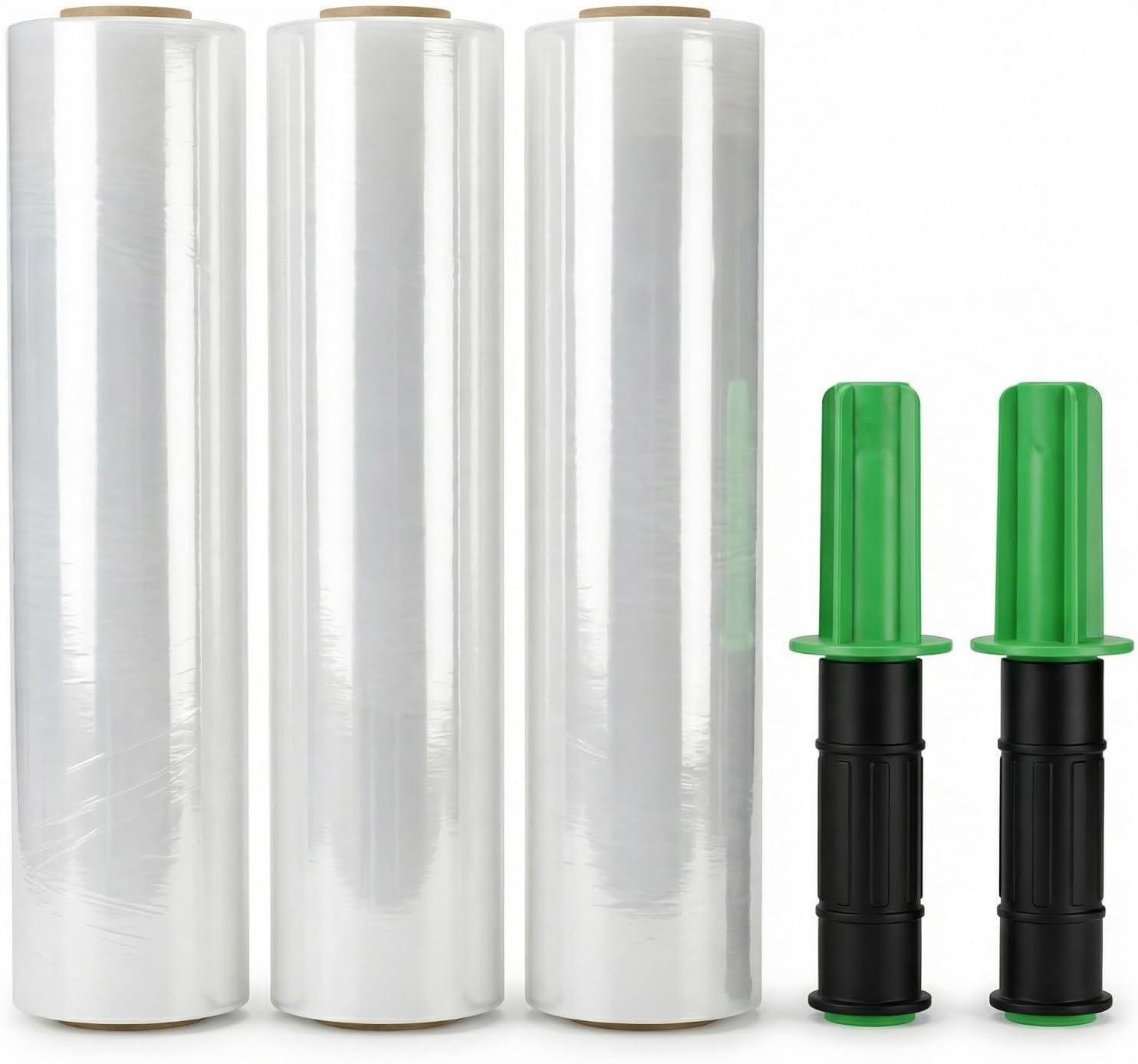 Stretch Film Wrap for Moving, 3 Pack 15 Inch x 1000ft 70 Gauge, Plastic Wrap for Moving with Handle, Packing, Shipping, Pallet & Furniture Protection