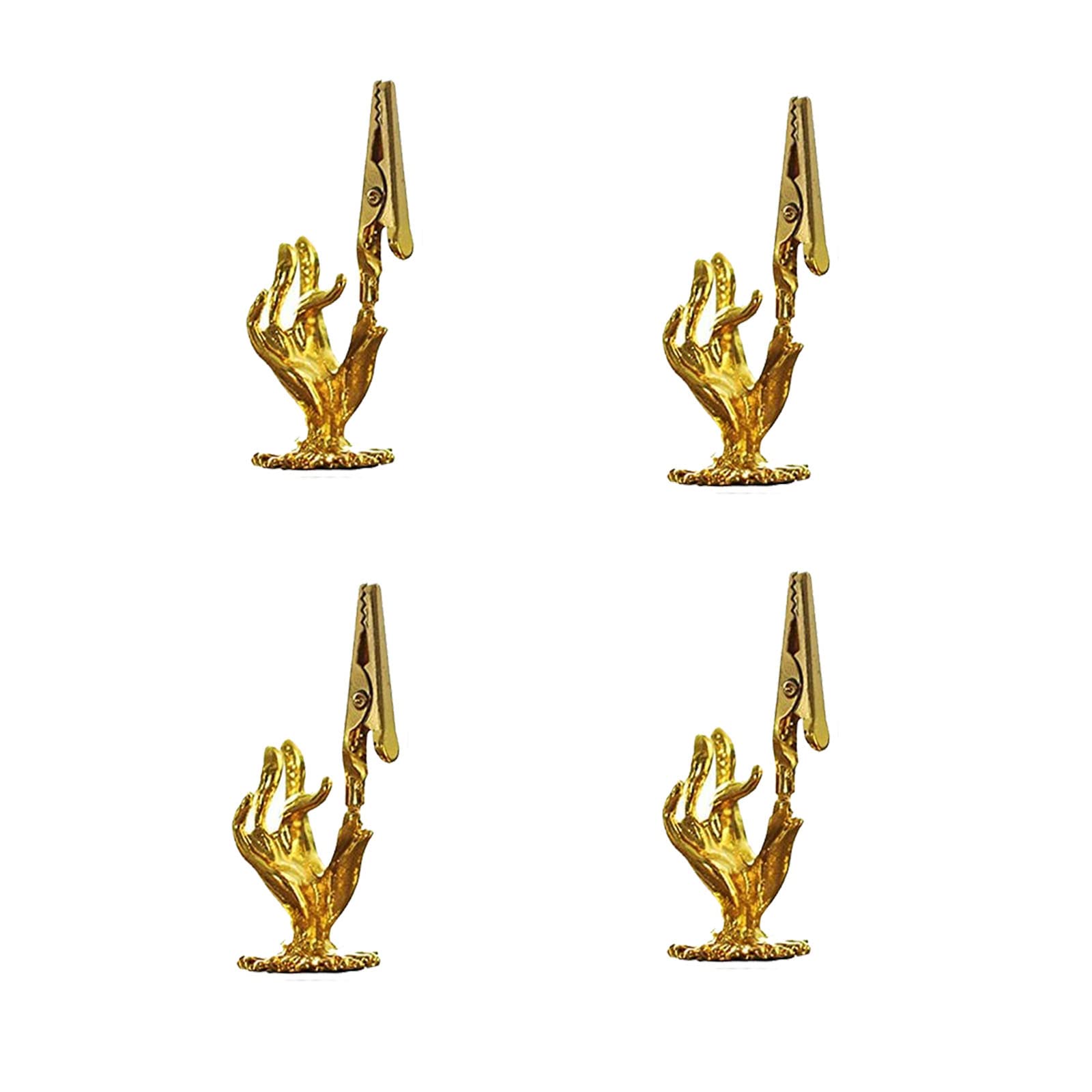 MIAO YUAN 4 PCS Buddha's Hand Incense Clip Metal Incense Plate Clip Incense Plate Furnace Incense Insert Art Incense Rack