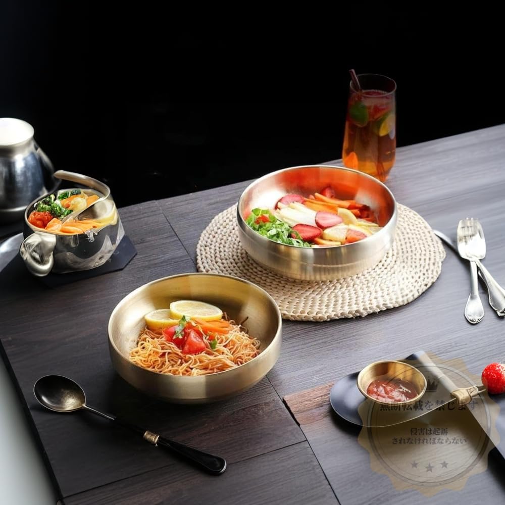 Amazon.co.jp: IWEJ 韓国風 304 ステンレス鋼食器 4 個セット ソース皿