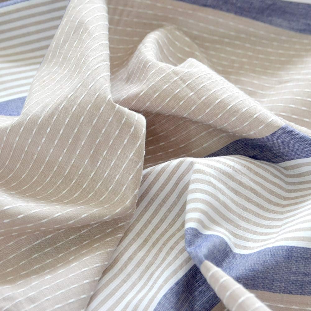 One-Day Sale: Up to 40% Off Merryfeel Cotton Duvet Cover Set King,100% Cotton Yarn Dyed Textured Stripe Duvet Cover Set ,3 Pieces Bedding Set (1 Duvet Cover 104x90 with 2 Pillowshams)