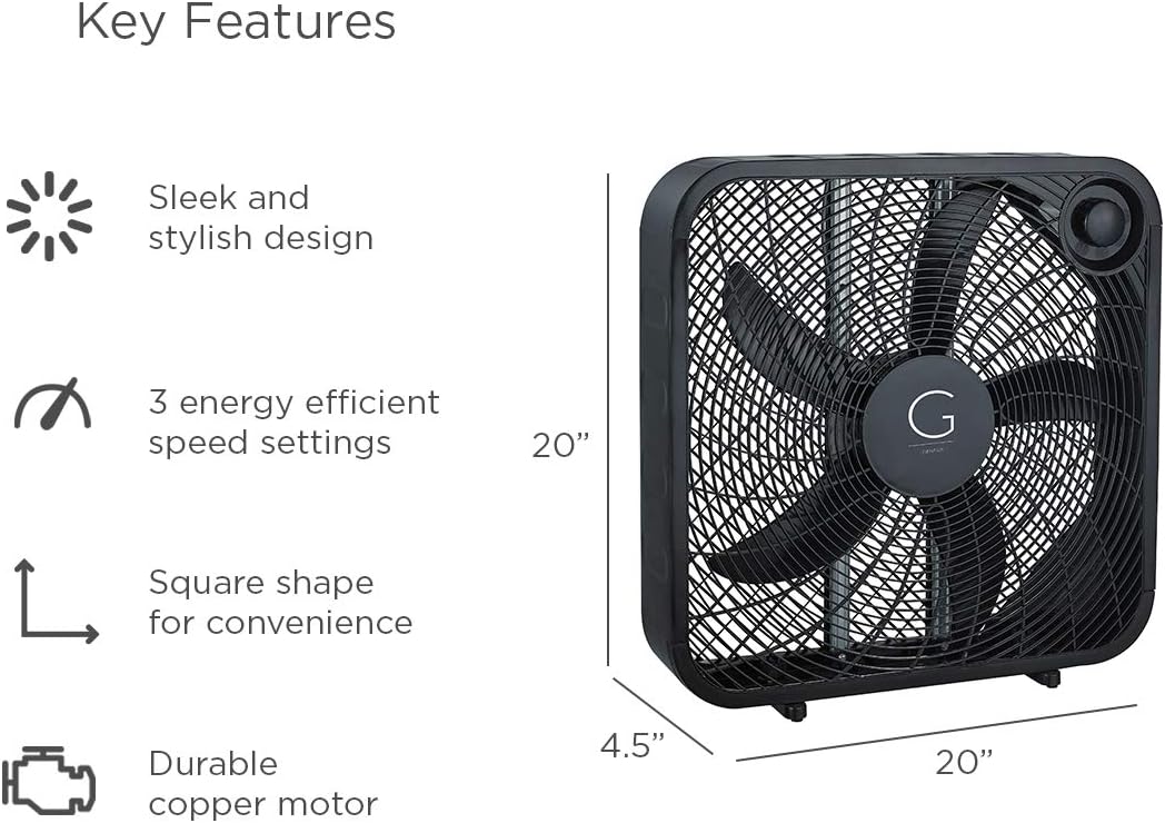 Key Features and Dimensions of Genesis Box Fan