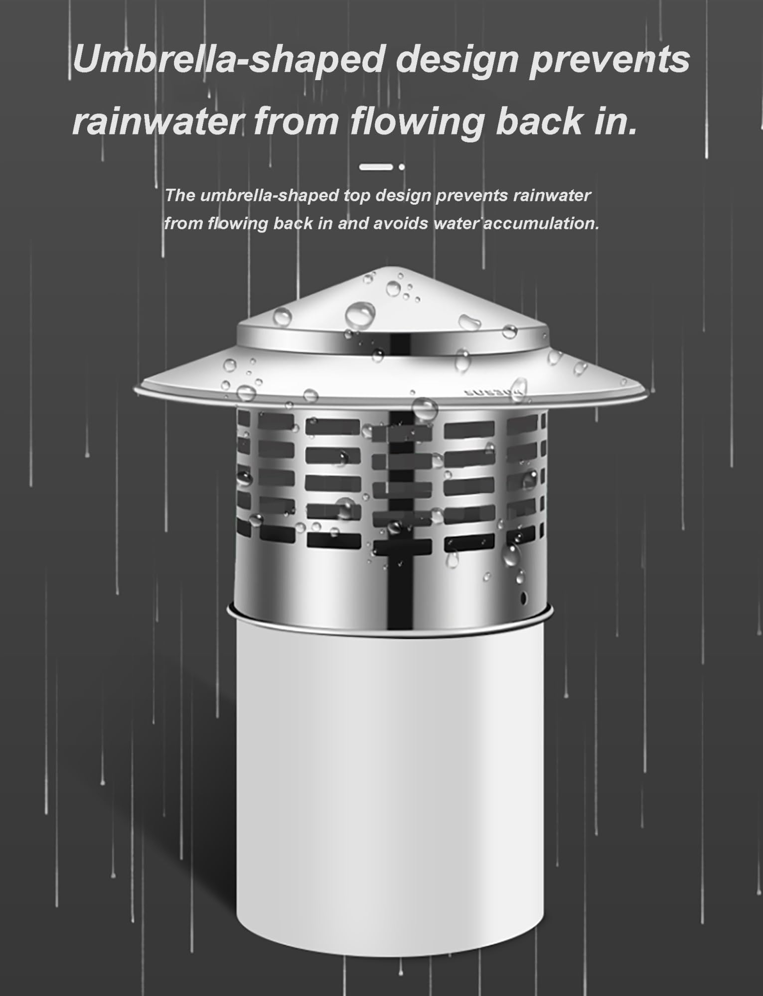 Nasadka kominowa ze stali nierdzewnej 304 | 75 160 200 mm dla otworu wyciągowego i osłony przeciwdeszczowej dachu: Wentylacja