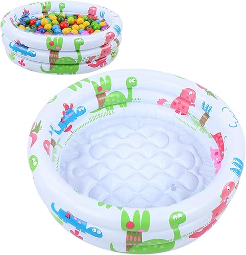 Miniatura 7 de Sazao Piscina anular para niños, piscina inflable para bebés, redonda, PVC, 23.6 in, ocupación de 2-3, bebé, niño pequeño, niño pequeño