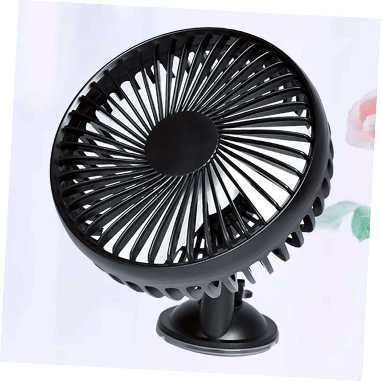 3pcs Usb Car Fan Portable Adjustable Fan Low Noise Rotating Function Usb Charging for Cooling Vehicles Black