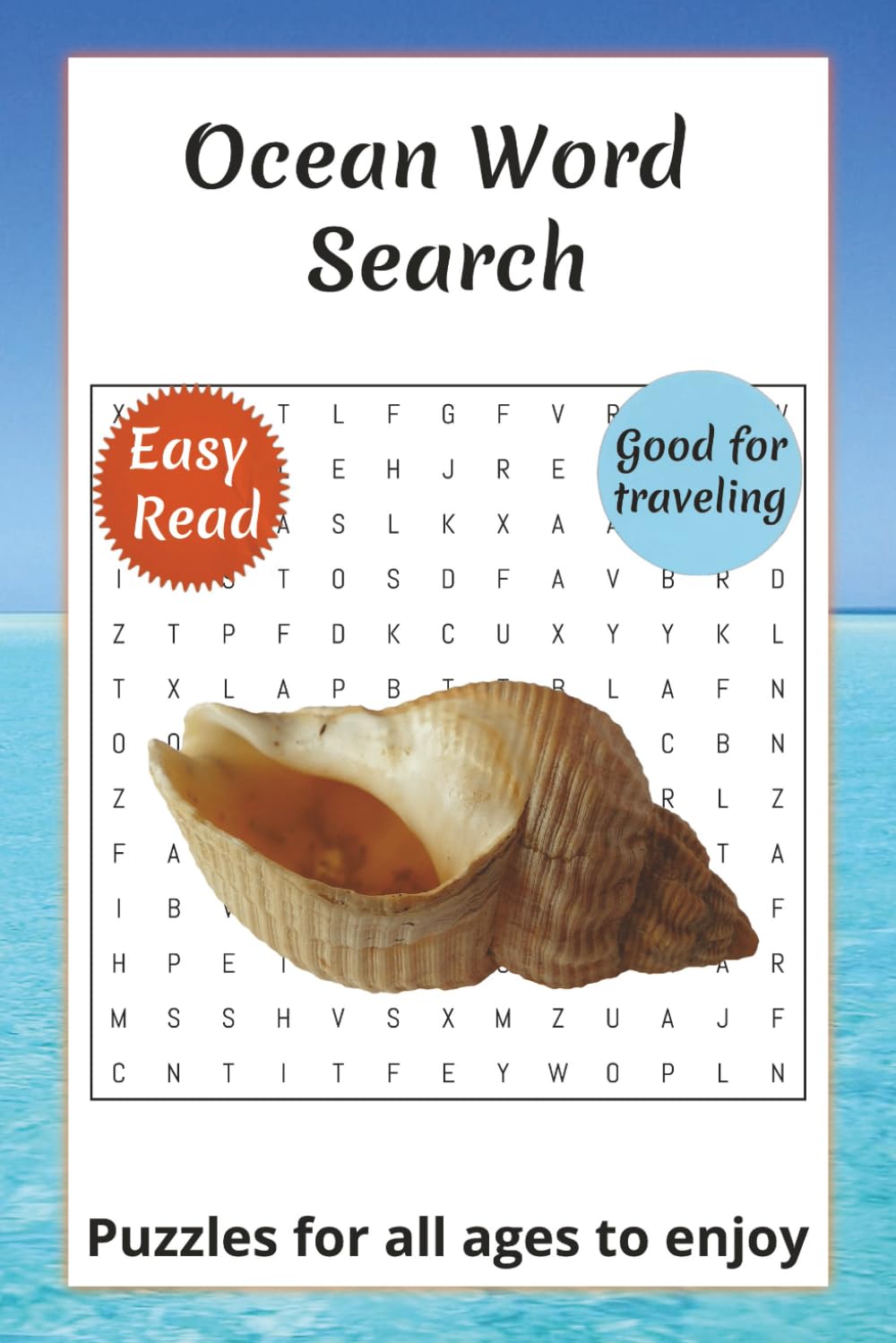 Ocean Word Search Book: 120 pages | 60 puzzles! Fun for all ages, 9 words per puzzle, Small book for travel, fun on the go