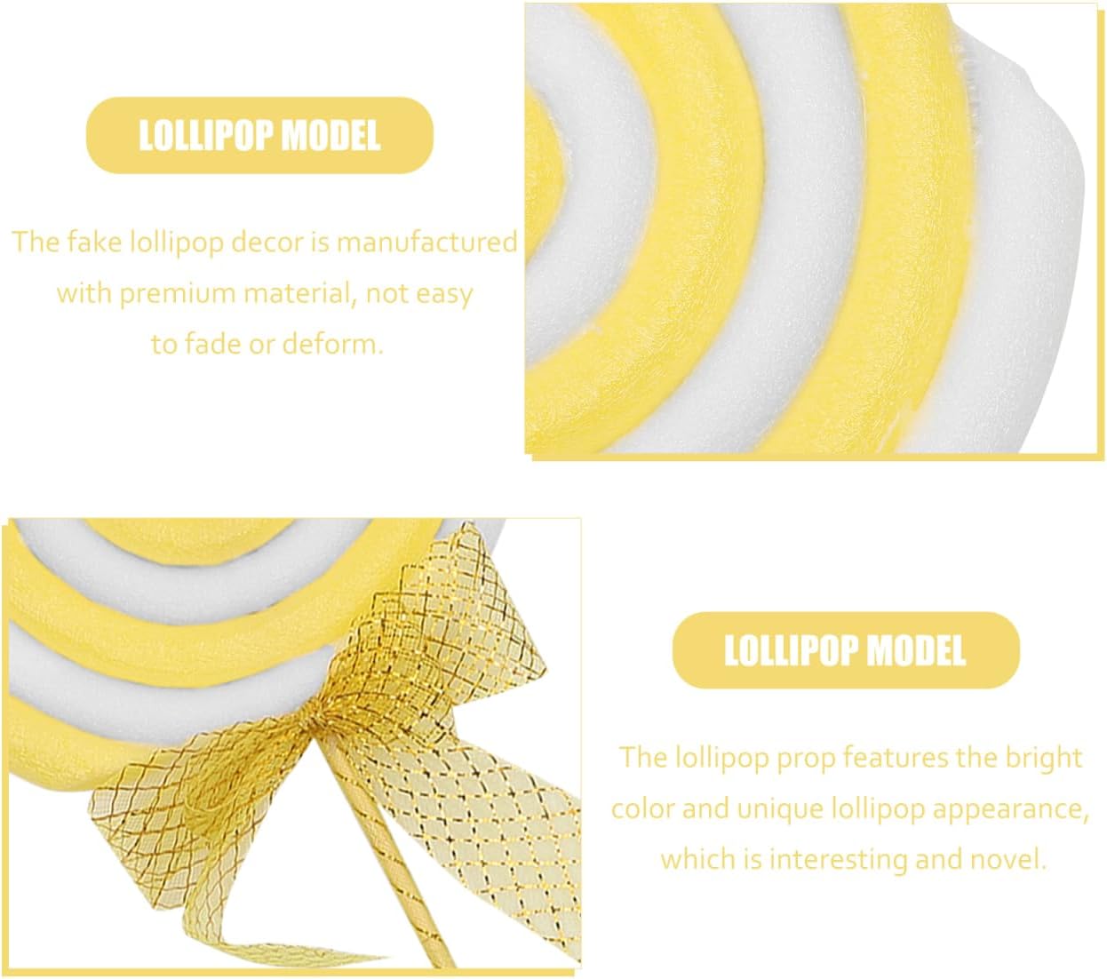 Large Lollipop Model 23.62In Jumbo Fake Candy Prop for Party Decoration Festival Photo Booth Unique Simulation Lollipop Ornament Multipurpose