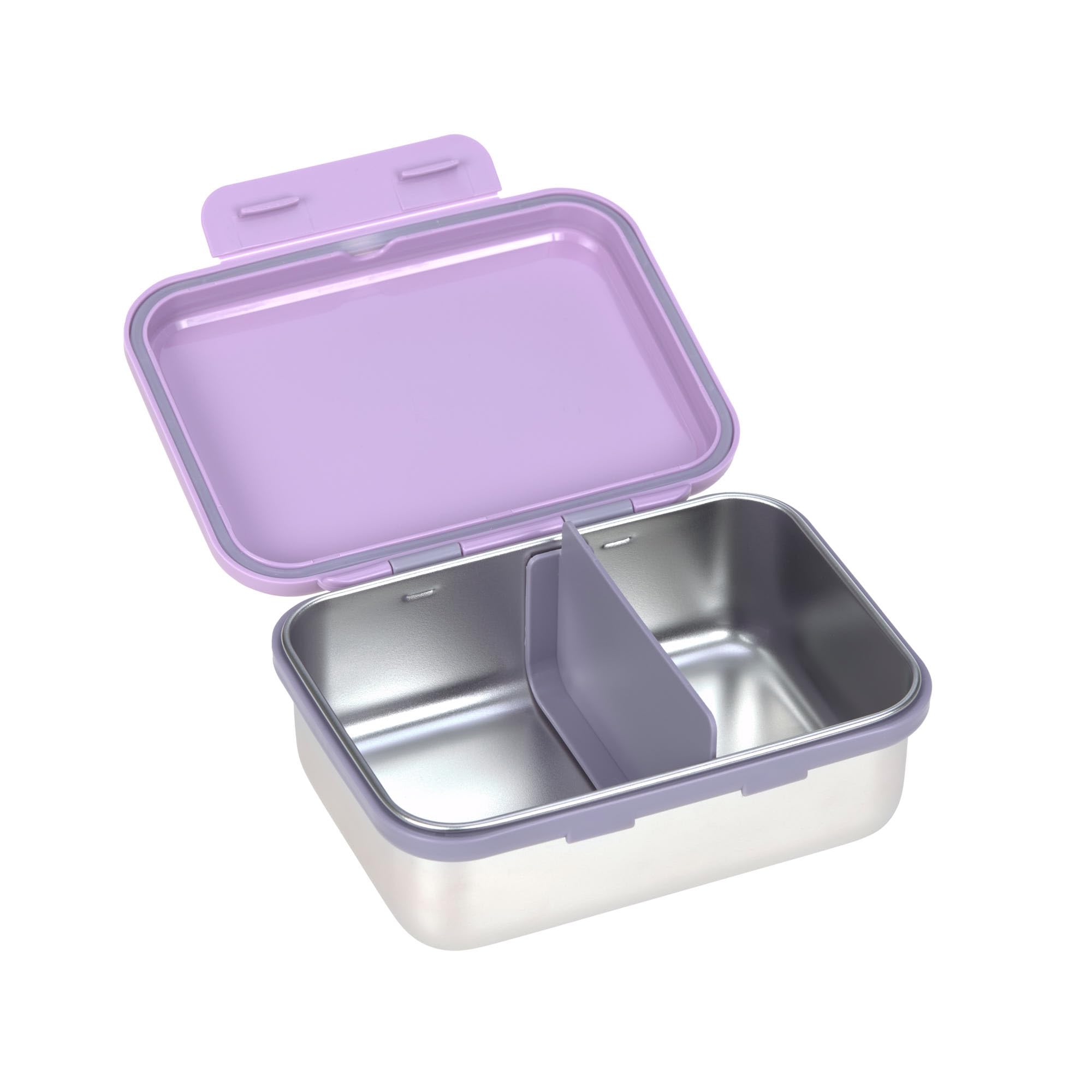 Lässig Fiambrera para niños de acero inoxidable Fiambrera para el desayuno sostenible para el jardín de infancia/Lunchbox Little Gang Heart lilac