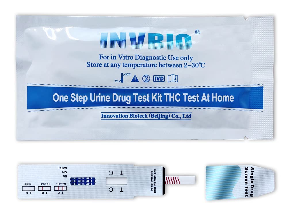 15 Pack-INVBIO THC Test 15 ng/ml Low Cut-Off Level, at Home Urine Marijuana Testing Kits Dipcard, Lab Standard Highly Sensitivity and Highly Accuracy