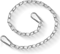Vista 1 de Heavy Duty Stainless Steel Chains, 550LB Punching Bag Chain with Carabiners, Heavy Bag Chain for Boxing Punching Bags Hanging Chair Hammocks Swing