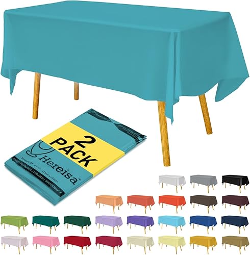 Miniatura 187 de Mantel desechable de alta calidad, paquete de 12, manteles de 54 x 108 pulgadas para fiestas, manteles decorativos para mesas rectangulares, mantel