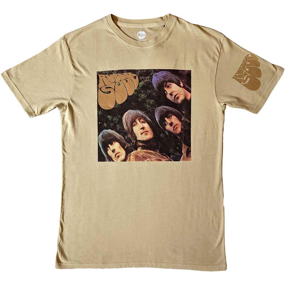 Rock Off The Beatles Rubber Soul T-Shirt - XL - Light Sand