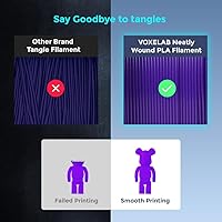 Vista 3 de Voxelab - Filamento para impresora 3D, filamento PLA Pro (PLA+) de 1.75 mm, precisión dimensional +/- 0.02 mm, material para impresión 3D 1 kg