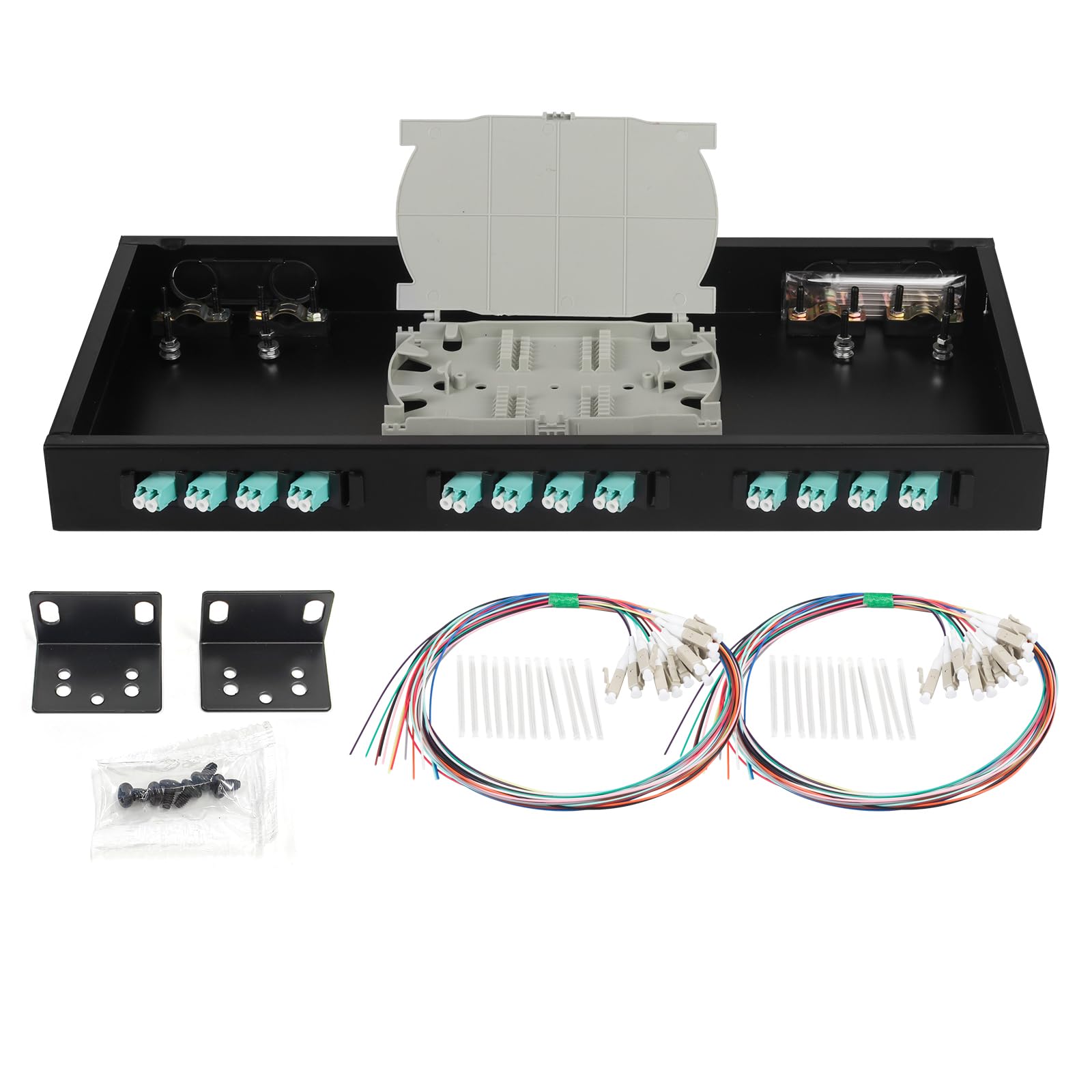 Boîtier de montage en rack multimode LC-OM3 pour stabiliser 24 ports duplex sans perte - 7
