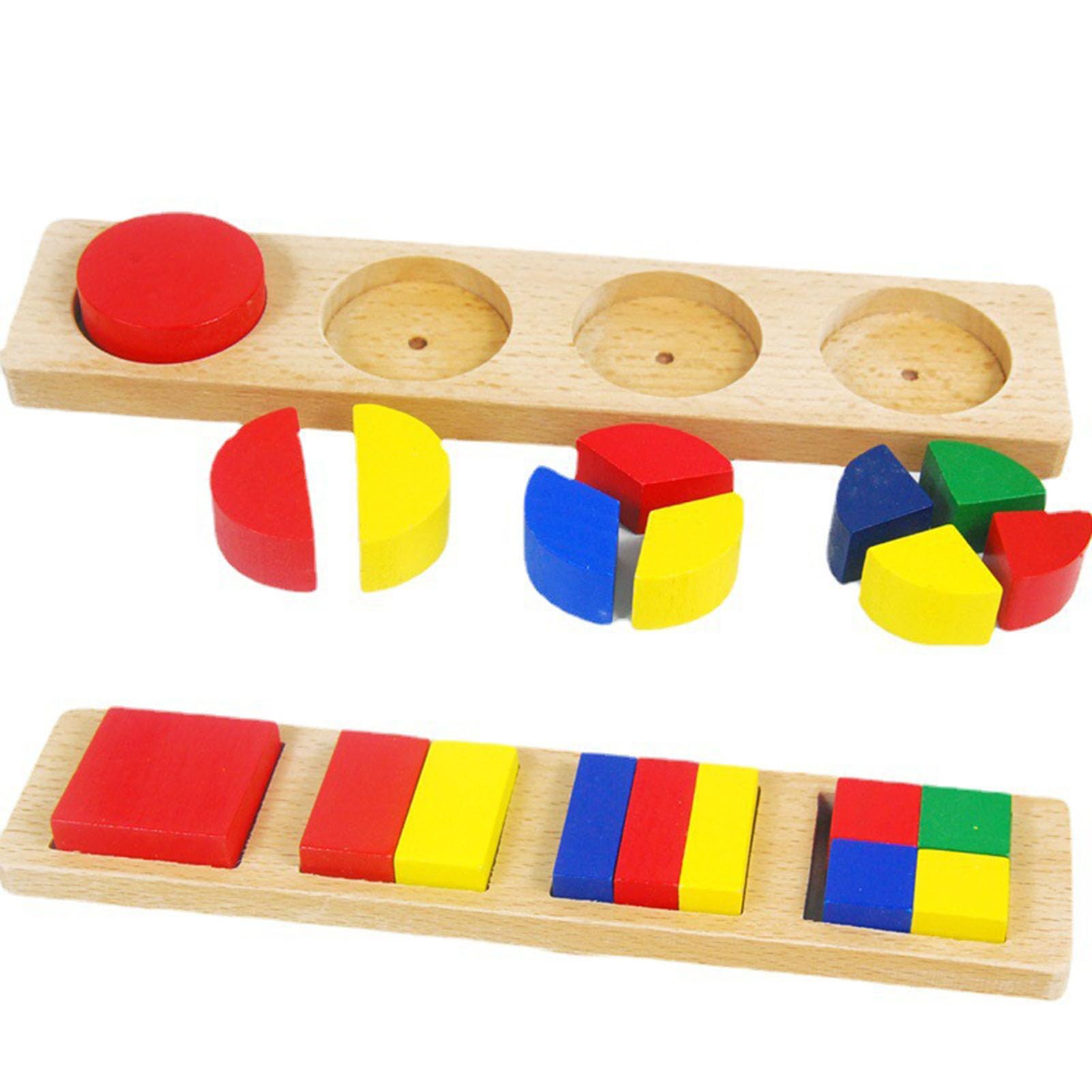 Drewniany zestaw do sortowania kształtów Montessori 8 w 1, edukacyjne klocki geometryczne do dopasowywania dla małych dzieci