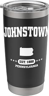 Johnstown Pennsylvania PA Throwback Athletic Men Women Stainless Steel Insulated Tumbler