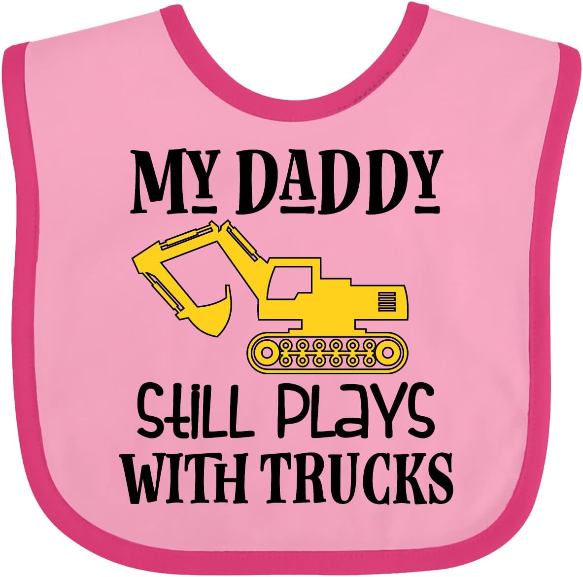 inktastic Construction Daddy Still Plays with Trucks Baby Bib