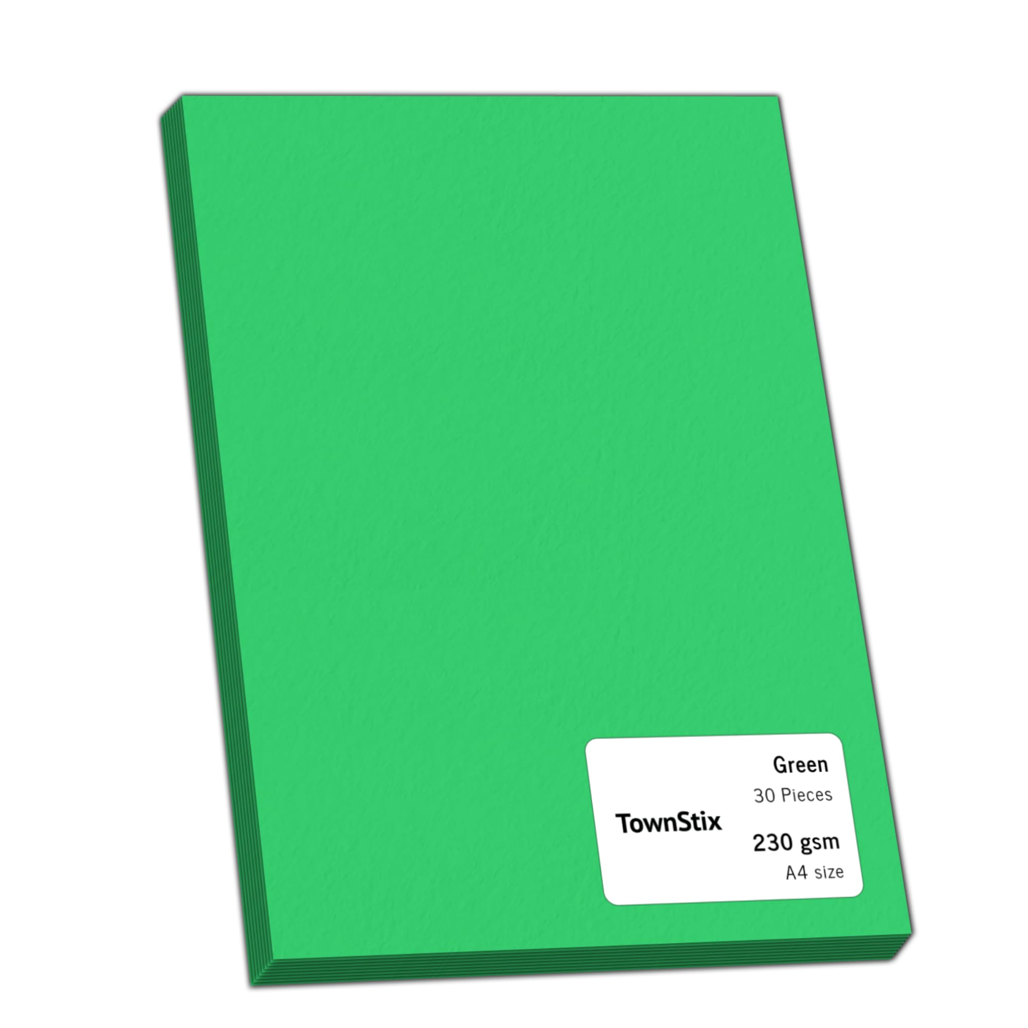 30 Pieces, 230gsm - A4 Green Card, Thick Cardstock Paper, A4 Size | 30 Pieces