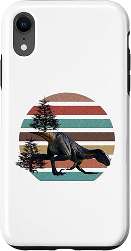 Funda para iPhone XR Giganotosaurus Retro T rex de dinosaurio prehistórico para el día del padre