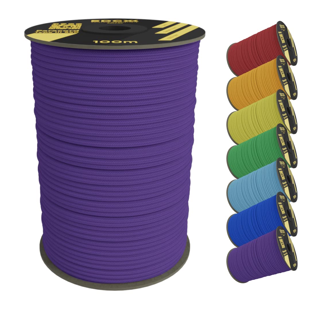 The Paracord Store Type III 550 Cord For Active Outdoors, Heavy Duty Survival Cord For Fishing Camping More Neon Pink
