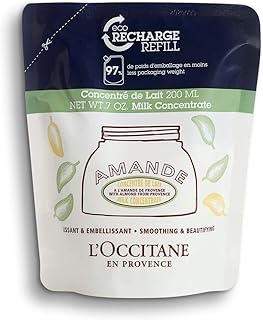 L'Occitane Almond Milk Concentrate Refill, 200 ml : 48 Hour Hydration* | Smooth | Visibly Firm Skin | Delicious Scent | Wi...