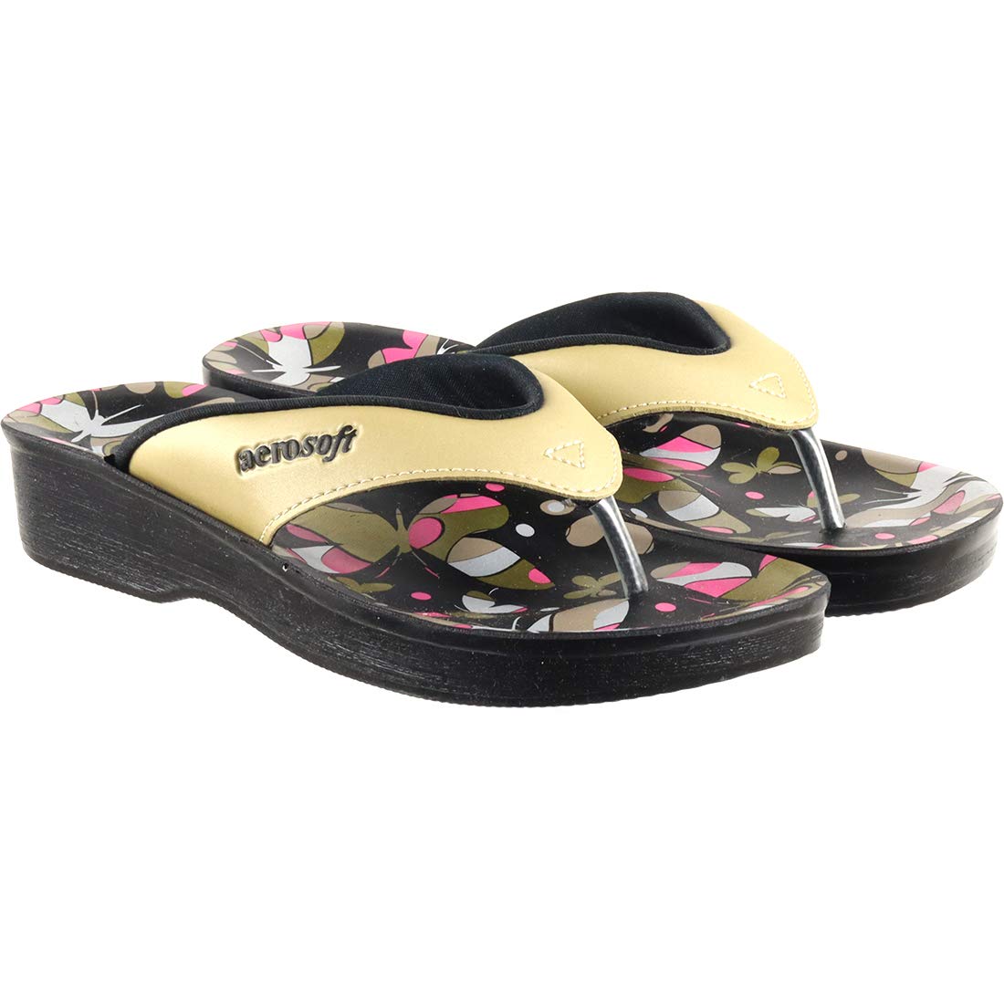 Aerosoft Womens Gold PU Casual Slippers - 39 EU (B075T6DZM8) Amazon Price History, Amazon Price Tracker