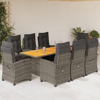 SKM Garden Dining Set Grey, Dark Grey,Grey (Weight 95.68KG)