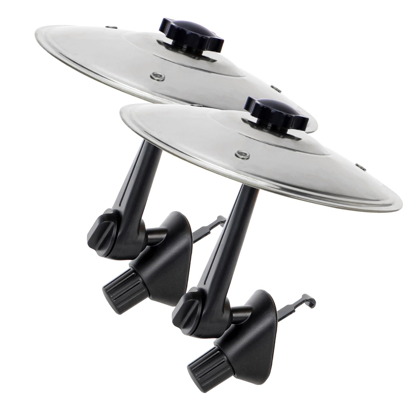 WGSWX 2 Pack Car Cymbal Air Vent, Clip-On Mini Drum Crash Cymbal, Car Symbol Drum for Music Lovers & Drummers, Universal Fit for All Vehicles, Durable & Tool-Free Installation (Silver)