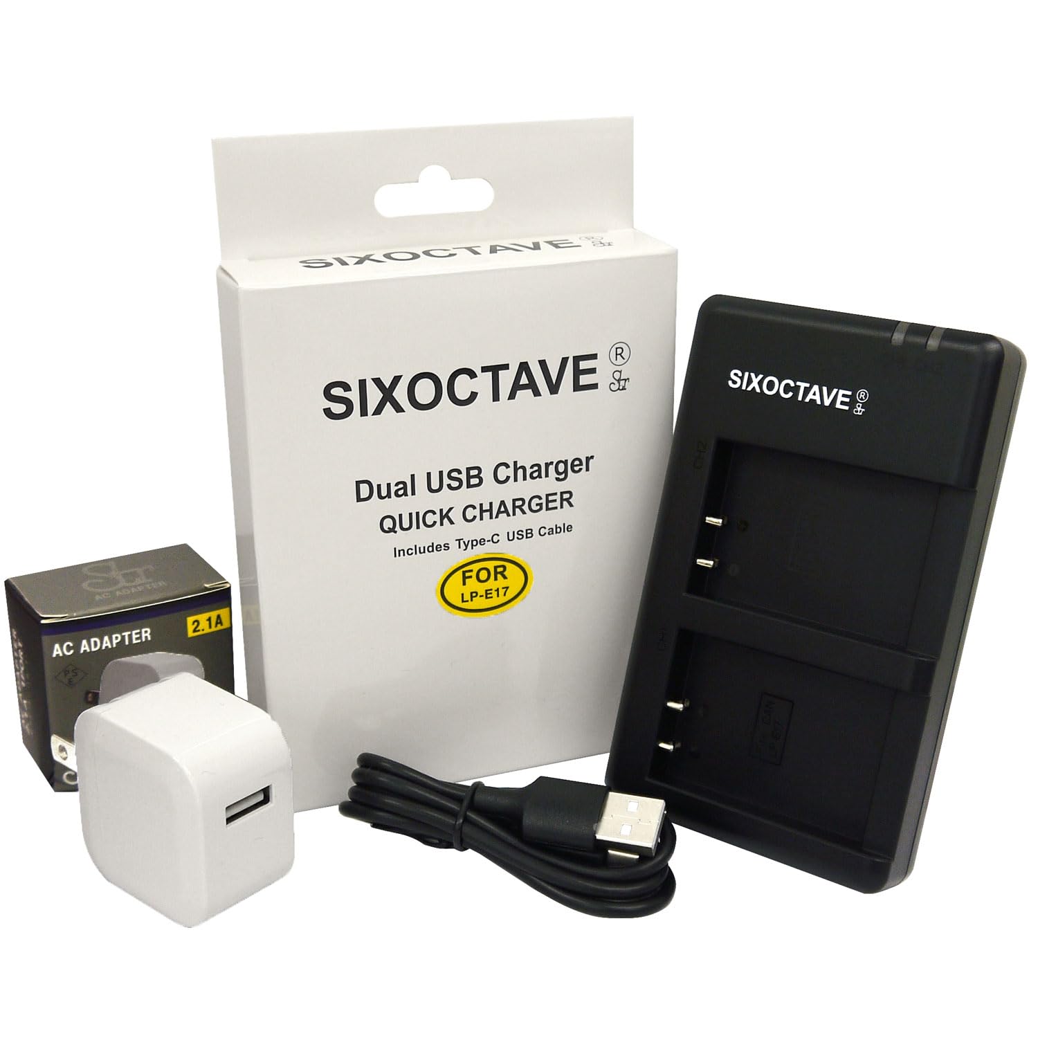 Amazon | SIXOCTAVE ACアダプター付き LP-E17 キヤノン 用 デュアル