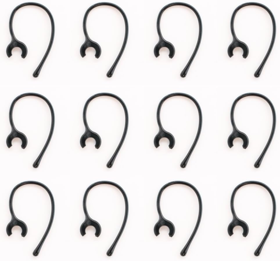 12 Pcs Black EarHook for Samsung HM1100 HM3500 HM1000 HM3700 HM1700 HM3600