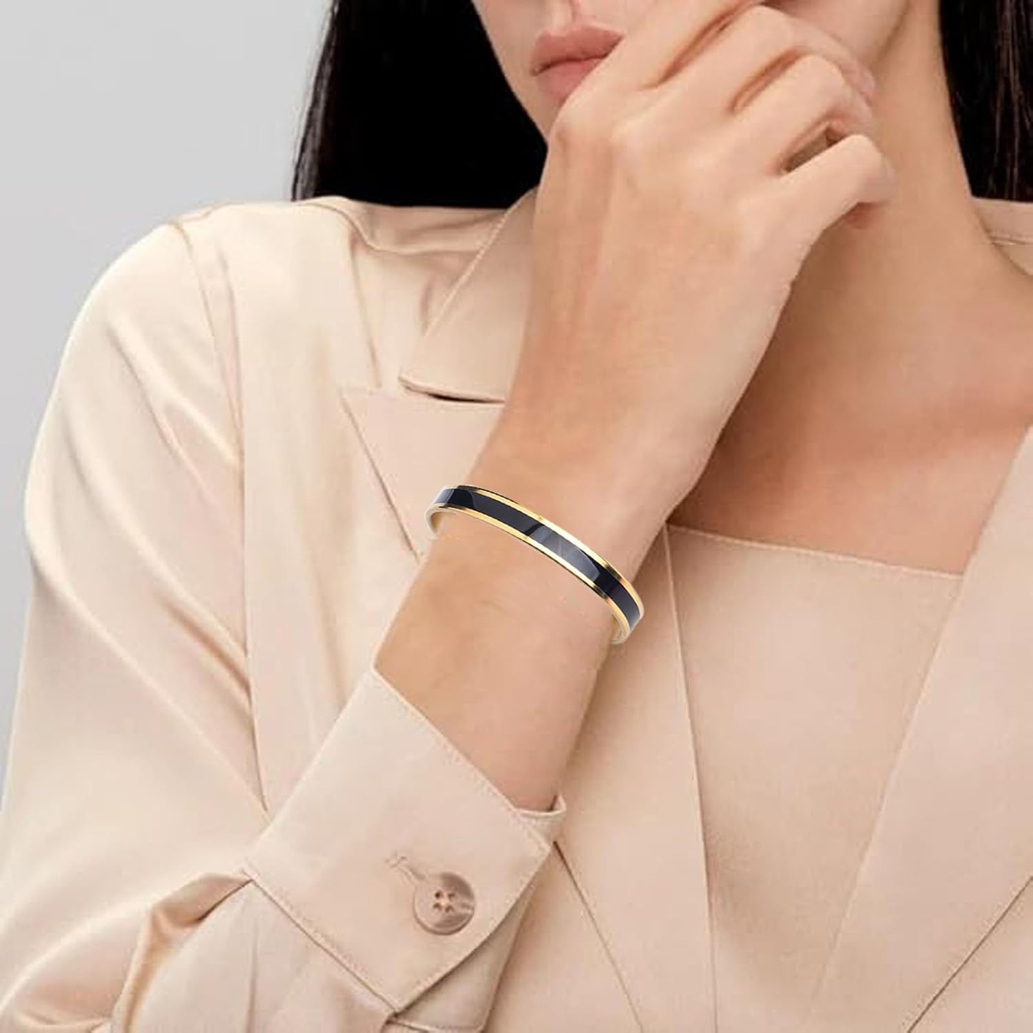 Angyape Remember Who The F You Are Motivational Color Bangle, Stainless Steel Inspirational Cuff Bracelets with Hidden Message Engraved Bracelet Jewelry Gift for Women Sisters Friends - Image 2