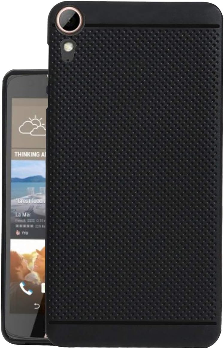 Jkobi® Classic Dotted Designed Soft Rubberised Back Case Cover for HTC Desire 828 Dual Sim - Black