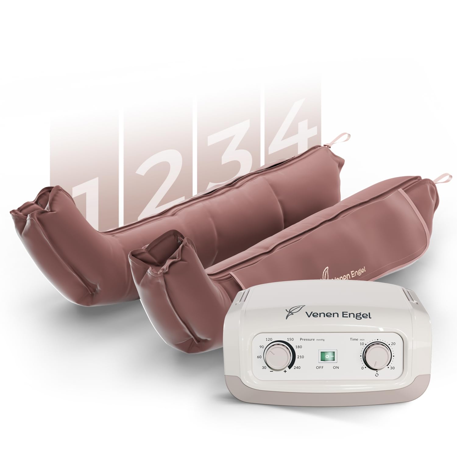 Venen Engel Mini – Appareil de massage par compression pour jambes | 4 chambres à air | Massage des pieds aux cuisses pour jambes légères